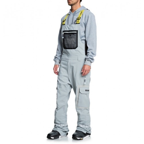 DC Revival Neutral Gray Mens 15K 2020 Snowboard Bib Overall [Size: X-Large]