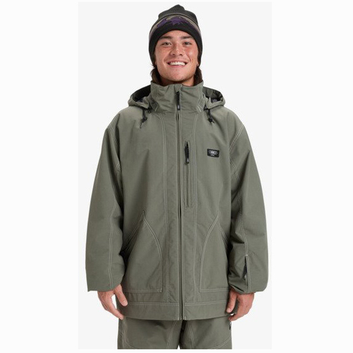 Quiksilver 10K Dryflight Live Wire Dusty Olive Mens Snowboard Jacket