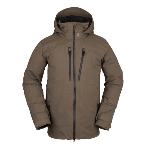 Volcom Guch Stretch Gore Dark Teak Mens 2022 Snowboard Jacket [Size: Small]