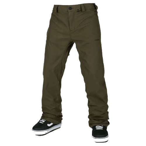 Volcom Freakin Snow Chino Dark Teak Mens 15K 2022 Snowboard Pants [Size: Large]