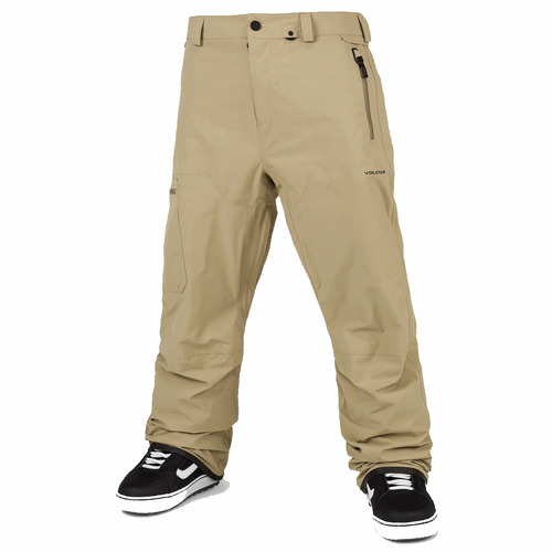Volcom L Gore-Tex Dark Khaki Mens 2024 Snowboard Pants [Size: Small]
