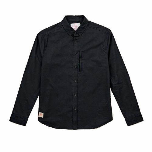 Globe Foundation Black Long Sleeve Button Up Mens Shirt [Size:Small]