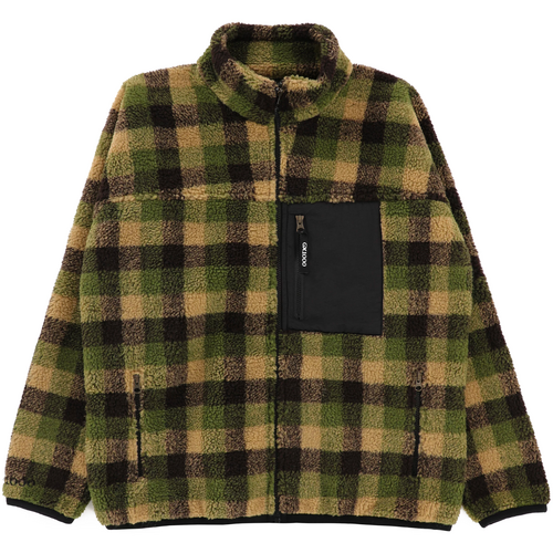 GX1000 Sherpa Green Plaid Mens Fleece Jacket [Size: Large]