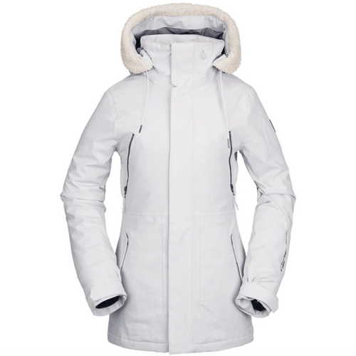 Volcom Shrine Insulated Sky Grey Womens 15K 2022 Snowboard Jacket [Size: Large]