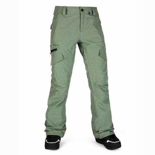 Volcom Aston Gore-Tex Dusty Green Womens 2021 Snowboard Pants [Size: Large]