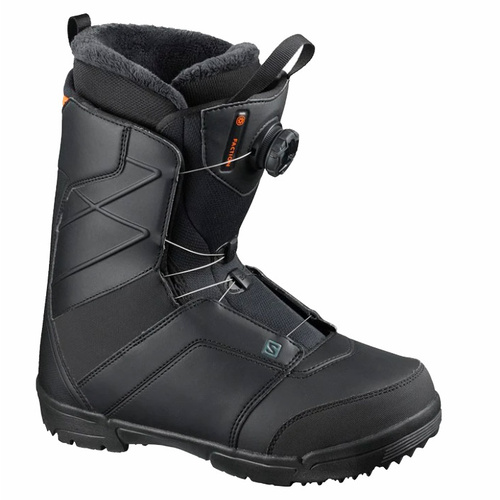 Salomon Faction Boa Black Orange Mens 2021 Snowboard Boots [Size: 7]