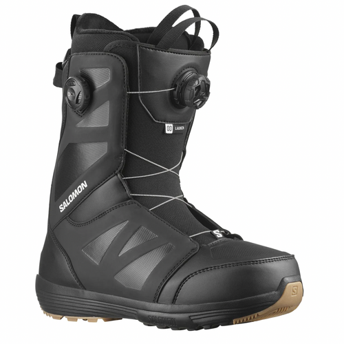Salomon Launch Boa SJ Boa Black Mens 2024 Snowboard Boots [Size: 11]