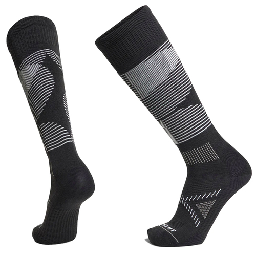 LéBent Shred Targeted Cushion Black Snowboard Ski Socks