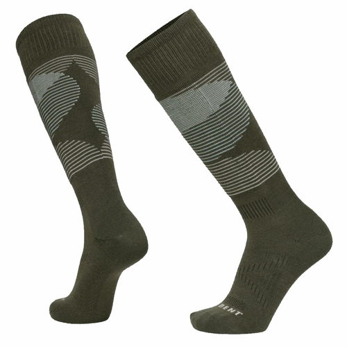 LéBent Shred Targeted Cushion Dark Eucalypt Snowboard Ski Socks
