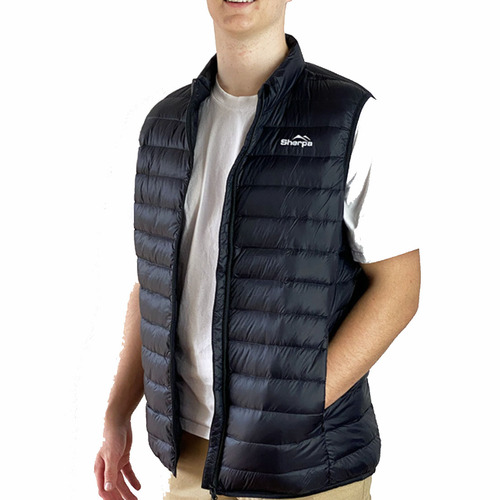 Sherpa Lightweight 650+ Down Puffer Vest Mid Layer Black Mens [Size: Medium]