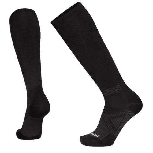 LéBent Compression Hybrid Zero Cushion Black Unisex Snowboard Ski Socks