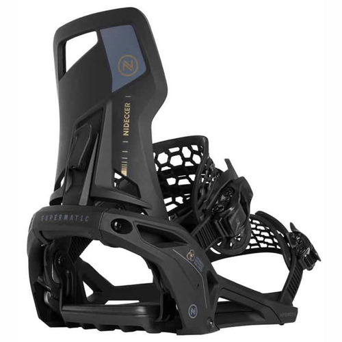 Nidecker Supermatic Black 2023 24 Snowboard Bindings [Size: Medium]