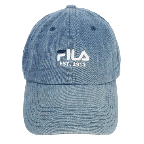 Fila Embroided Denim Baseball Dad Cap Hat Used Vintage