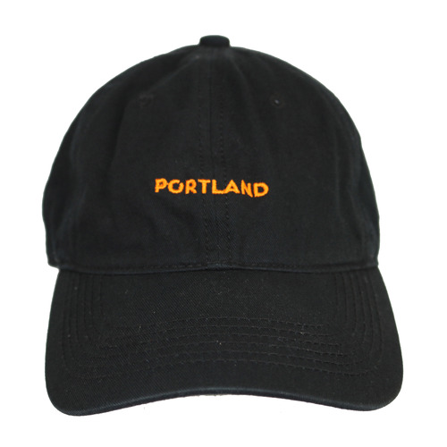 Portland Embroidered Black Cap Used Vintage
