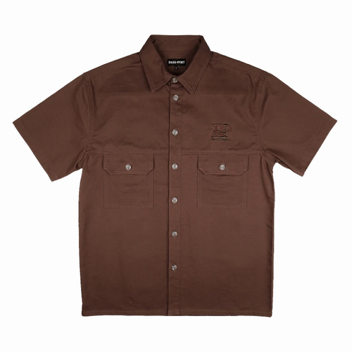 Passport Stay Connected Sparky Chocolate Short Sleeve Shirt [Size: X-Large]
