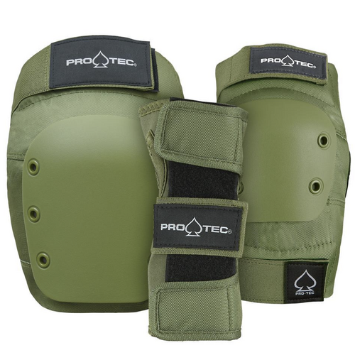 ProTec Street Gear Junior Army Skateboard 3 Pack Pads Set