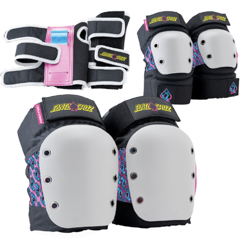 ProTec Street Gear Junior Santa Cruz Skateboard 3 Pack Pads Set