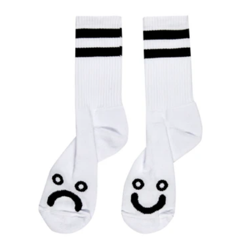 Polar Happy Sad White Mens Socks [Size: Medium]