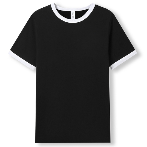 Ramo Unisex Ringer T-Shirt Black White [Size: Small]