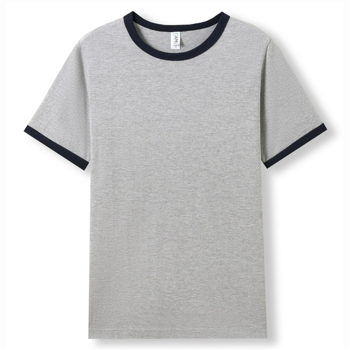 Ramo Unisex Ringer T-Shirt Grey Marle Navy [Size: X-Small]