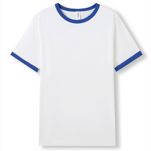 Ramo Unisex Ringer T-Shirt White Royal Blue