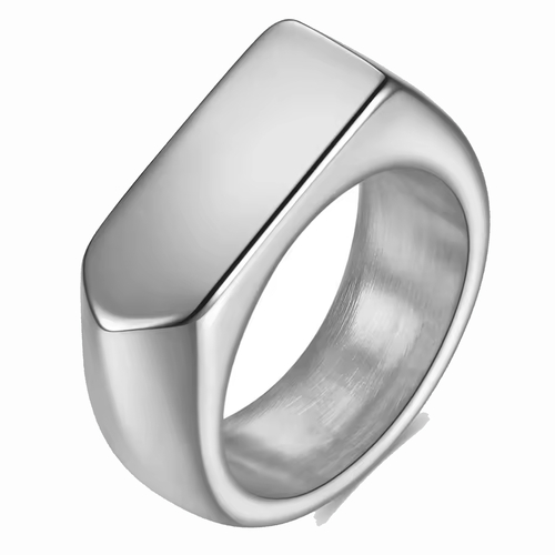 Boarders Odd Shaped Stainless Steel Ring