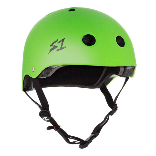 S1 Lifer Certified Matte Bright Green Skateboard Helmet