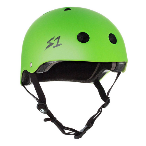 S1 Lifer Certified Matte Bright Green Skateboard Helmet [Size: Small]