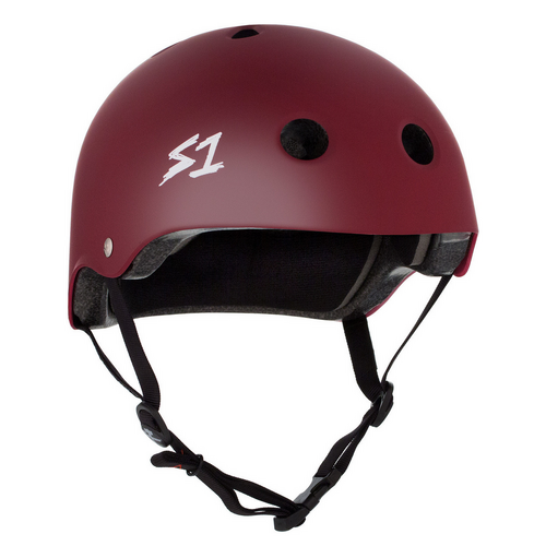 S1 Lifer Certified Matte Maroon Skateboard Helmet [Size: Medium]