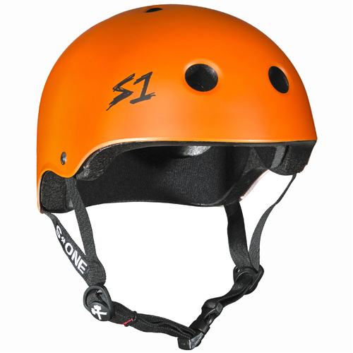 S1 Lifer Certified Matte Orange Skateboard Helmet