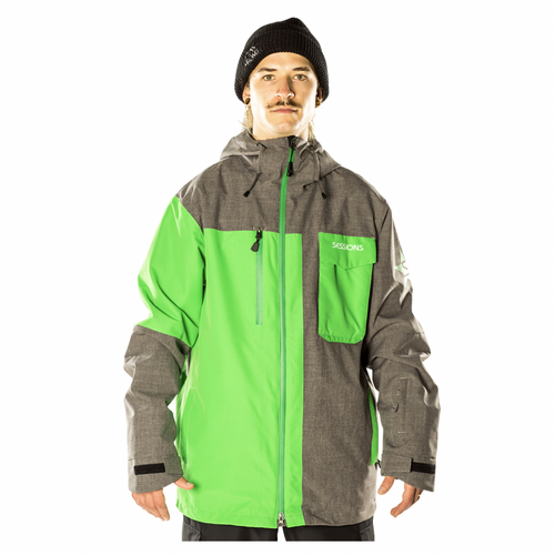 Sessions Spearhead Shell Black Mens 15K 2022 Snowboard Jacket [Size: Large]