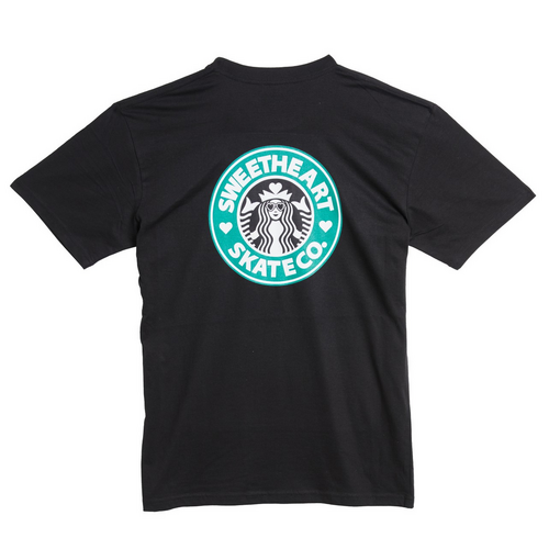 Sweetheart Coffee Black Mens Short Sleeve Tee