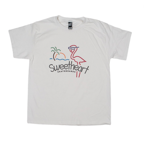 Sweetheart Neon Logo White Youth Short Sleeve Tee [Size: Small]