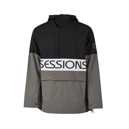 Sessions Chaos Pullover Black Mens 10K 2020 Snowboard Jacket [Size: Medium]