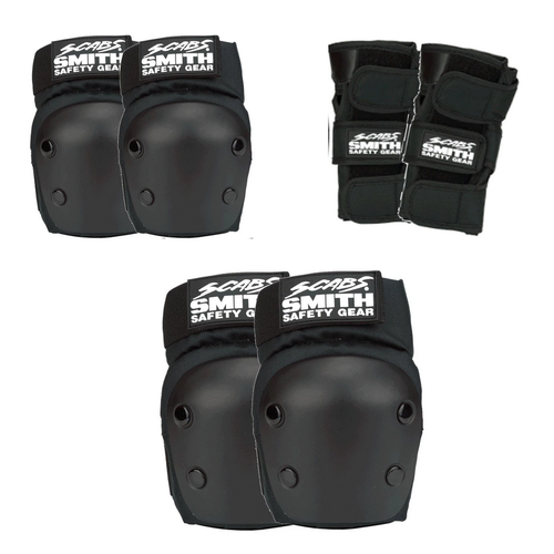 Smith Scabs Tri Pack Black Adult Pads Set [Size: X-Large]