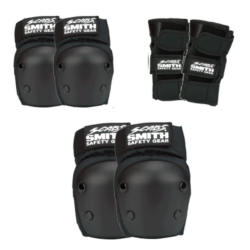 Smith Scabs Tri Pack Black Adult Pads Set [Size: Small]