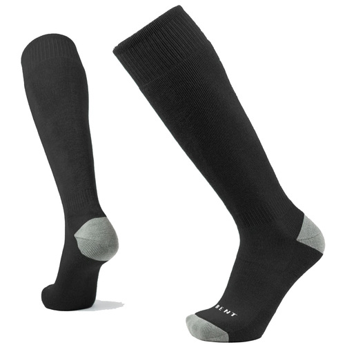 LéBent Alpha Full Cushion Black Snowboard Ski Socks [Size: 7-13]