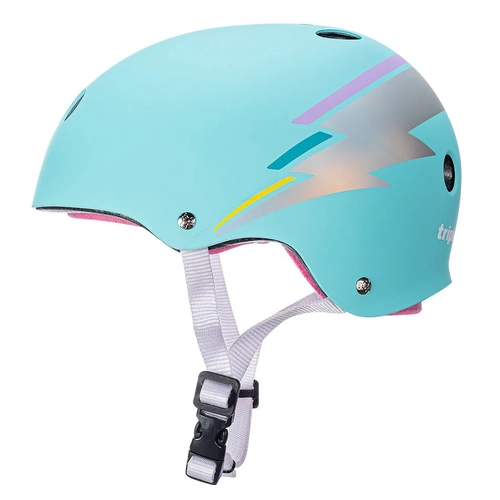 Triple Eight 888 The Certified Sweatsaver Teal Hologram Multi-Sport Helmet [Size: X-Small / Small]