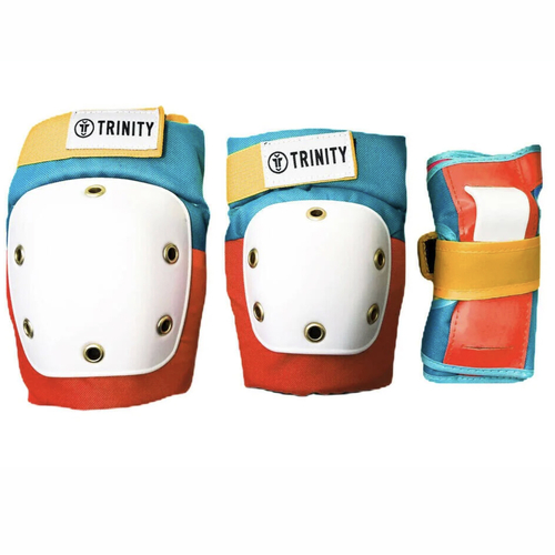 Trinity Adult Retro Skateboard 3 Pack Wrist Knee Elbow Pads Set