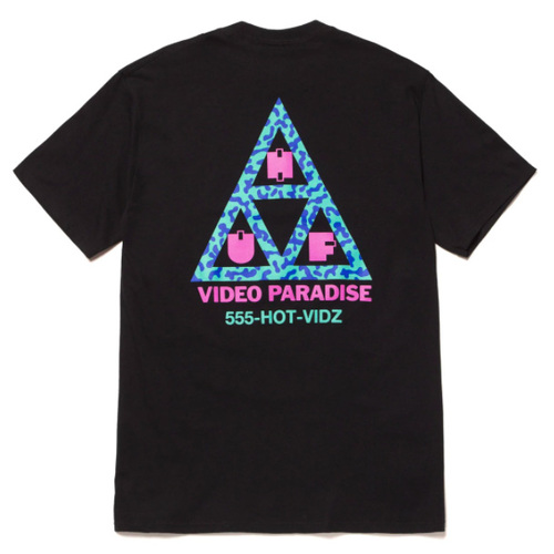 Huf Video Paradise Black Mens Short Sleeve T Shirt [Size: Large]