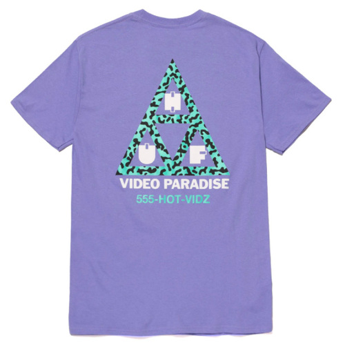 Huf Video Paradise Violet Mens Short Sleeve T Shirt [Size: Medium]