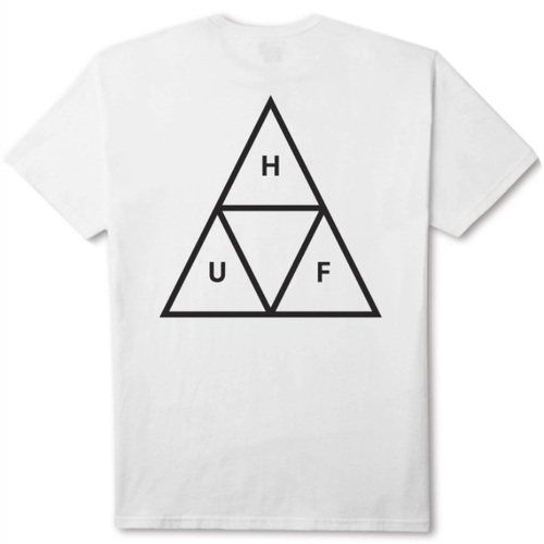 Huf Essentials Triangle White Mens Short Sleeve T Shirt [Size: Medium]