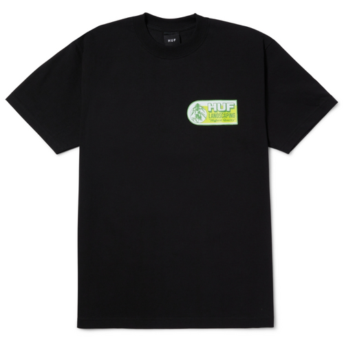 HUF Landscaping Black Mens Short Sleeve Tee