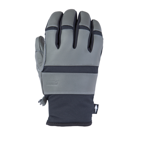 Pow Villain Gunmetal Grey Mens Snowboard Gloves [Size: Small]