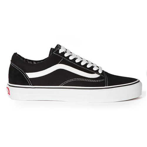 Vans Old Skool Black True White Youth Skateboard Shoes [Size: 12]