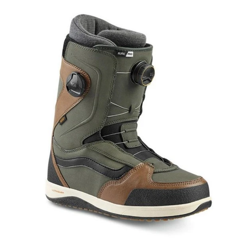 Vans Aura Pro Green Brown Mens 2020 Snowboard Boots [Size: 8]