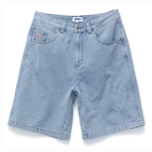 X-Large Baggy Bull Denim 91 Washed Light Blue Shorts